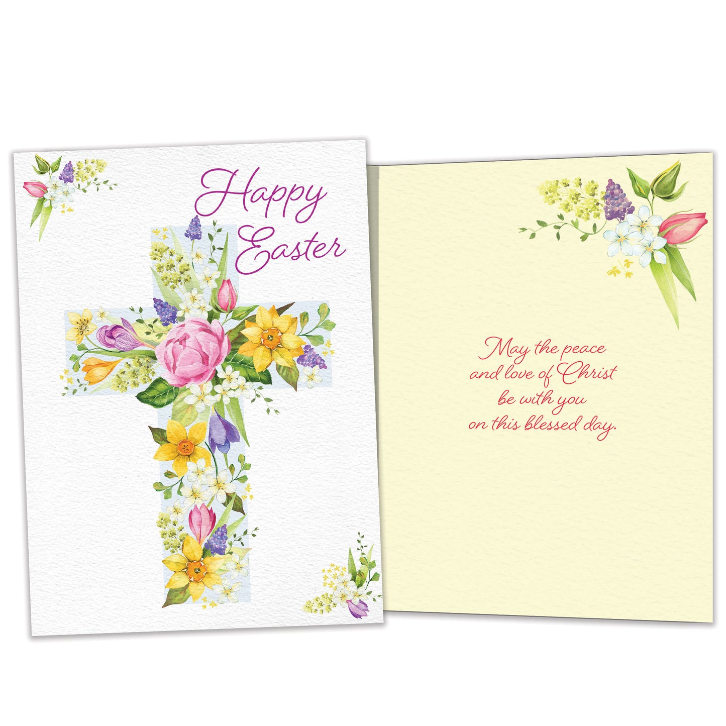 Floral Cross Easter Card