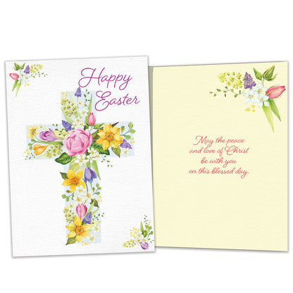Floral Cross Easter Card