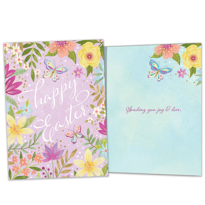 Floral Butterflies Easter Card