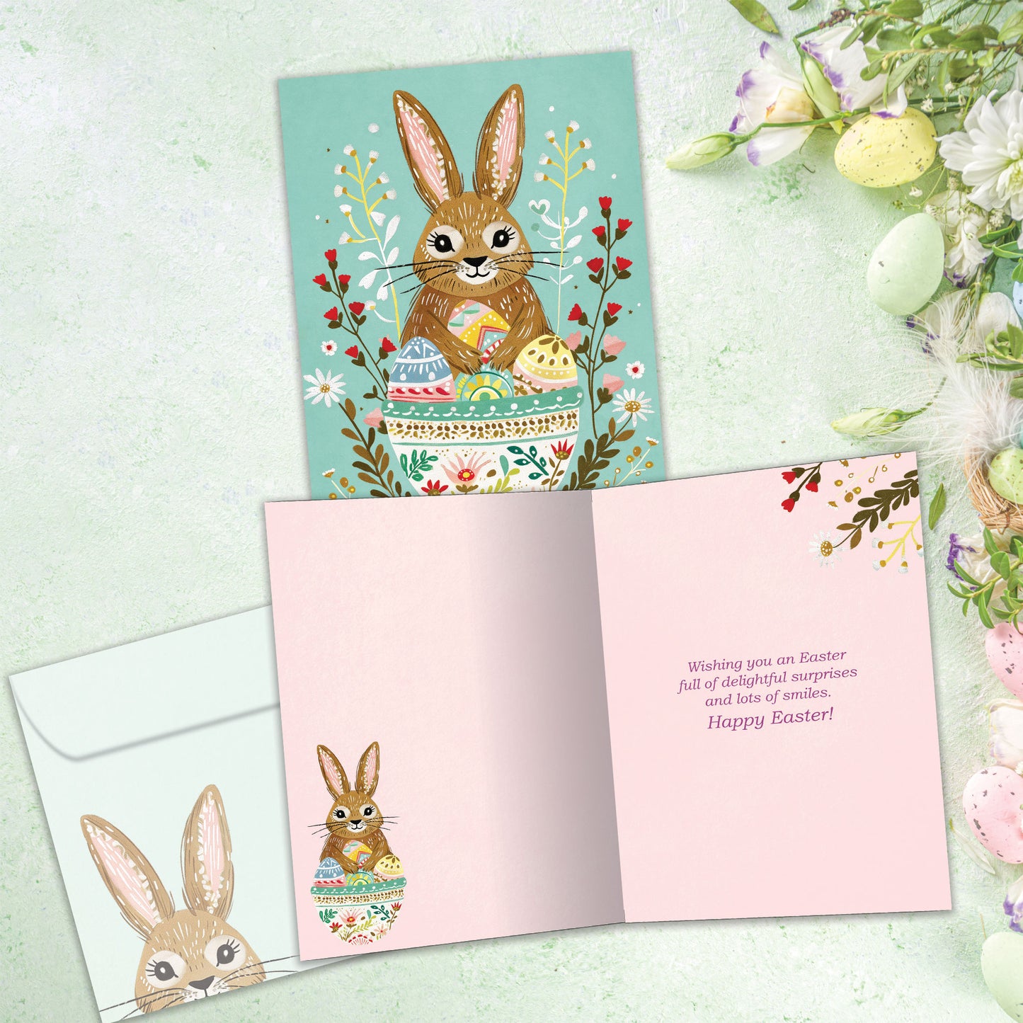 Bunny Eggs Easter Card