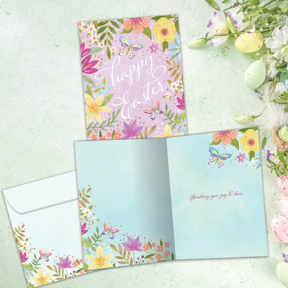 Floral Butterflies Easter Card
