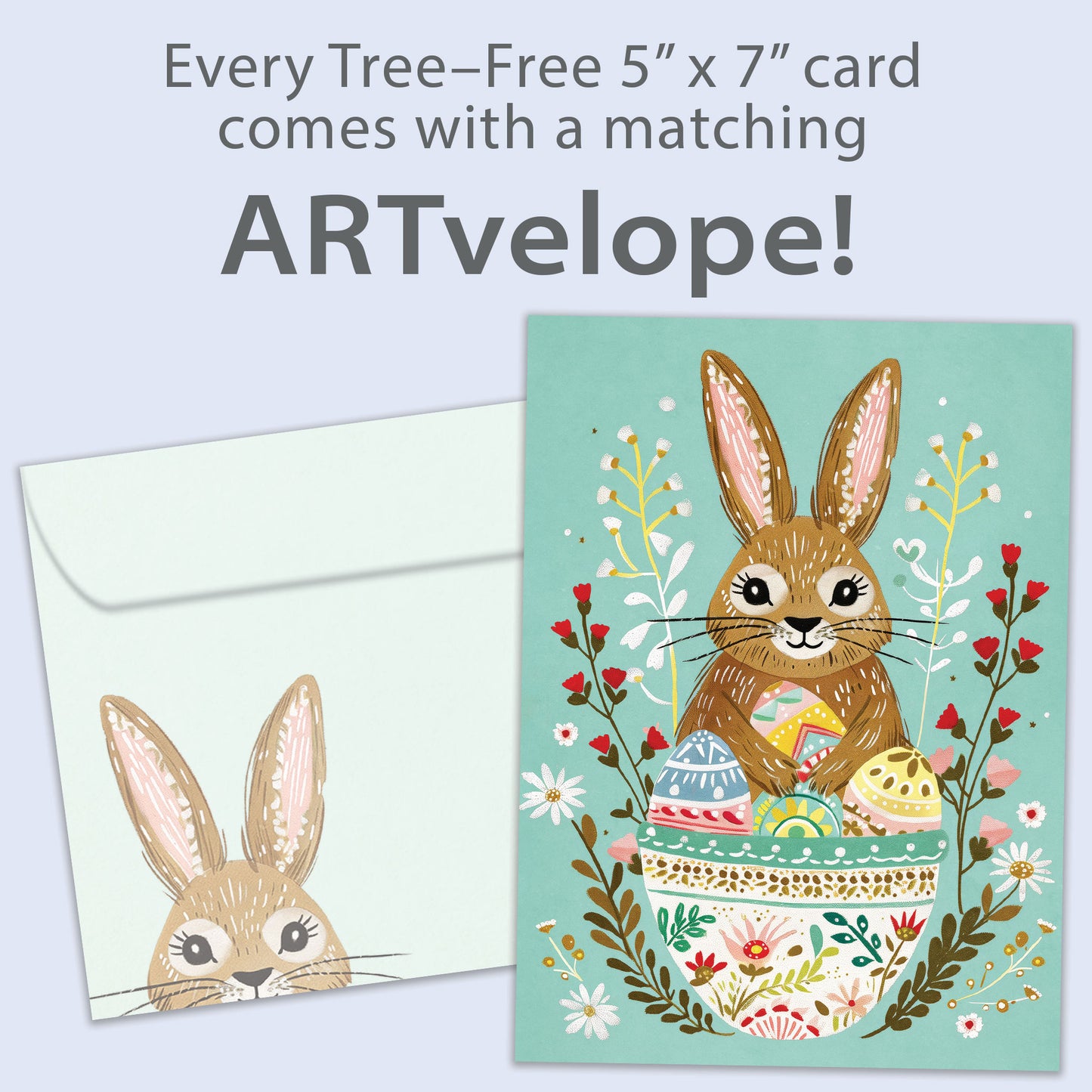 Bunny Eggs Easter Card