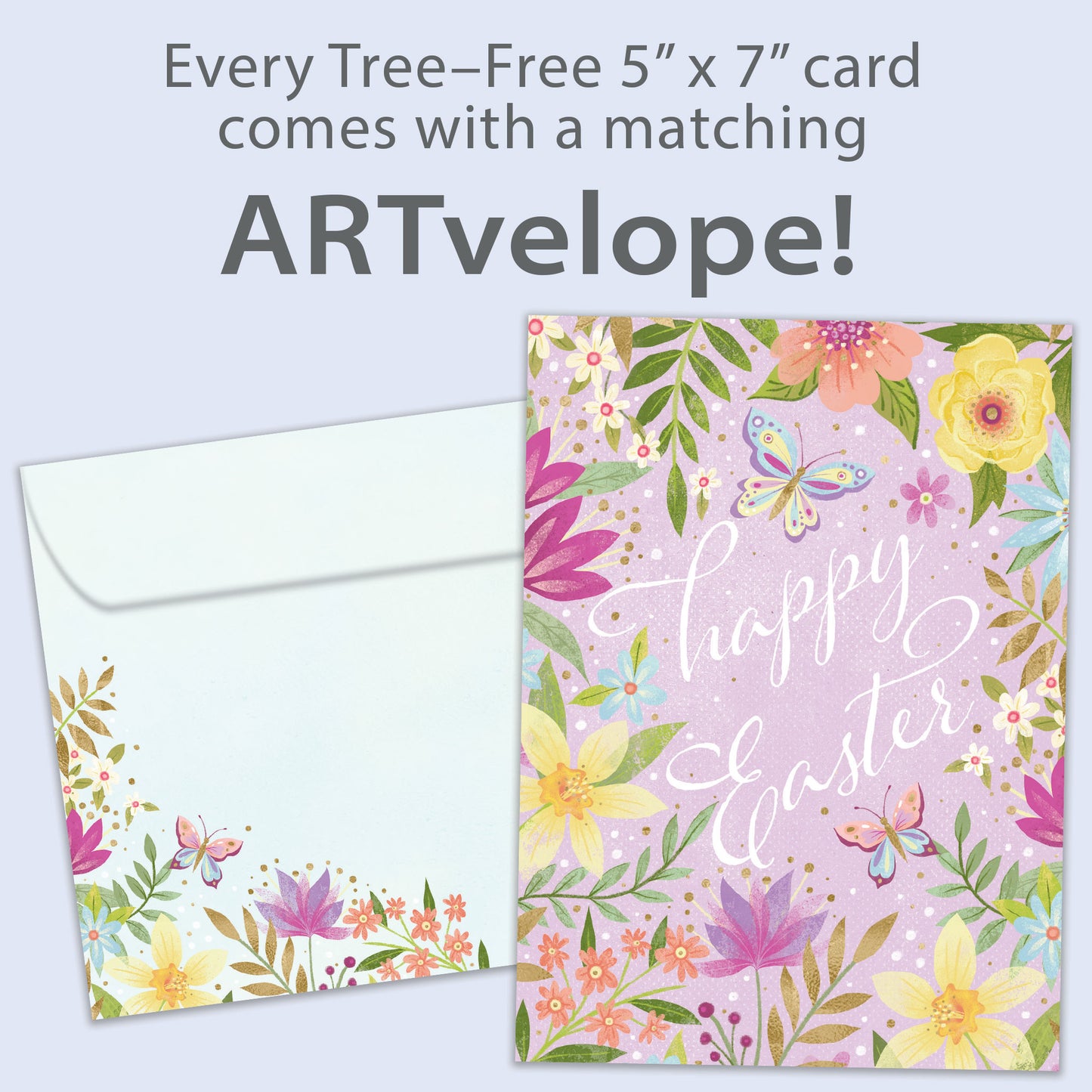 Floral Butterflies Easter Card