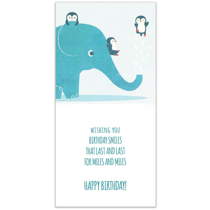 Elephant and Friends Thumb-Tack Canvas Card