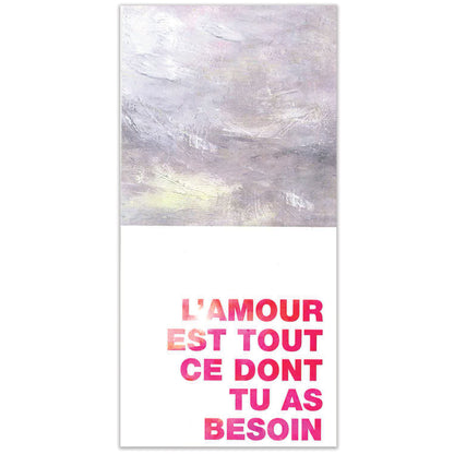 French All You Need Is Love Thumb-Tack Canvas Card