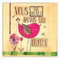 French Never Too Much Happy Thumb-Tack Canvas Card