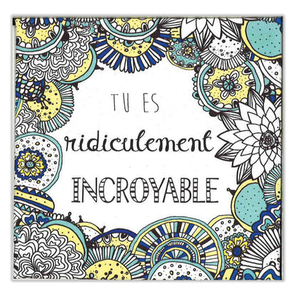 French Ridiculously Amazing Thumb-Tack Canvas Card
