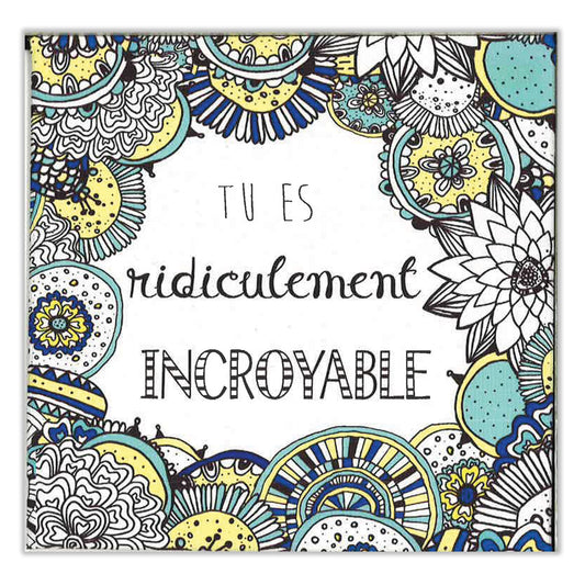 French Ridiculously Amazing Thumb-Tack Canvas Card