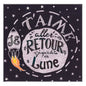 French To The Moon And Back Thumb-Tack Canvas Card
