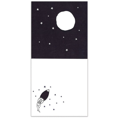 French To The Moon And Back Thumb-Tack Canvas Card