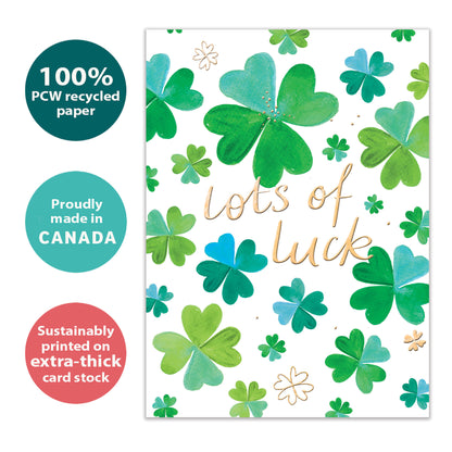 Shamrock Luck Good Luck Card