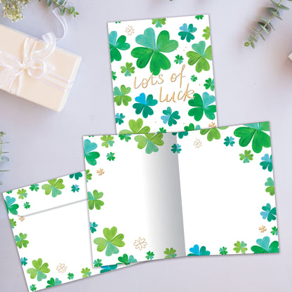 Shamrock Luck Good Luck Card