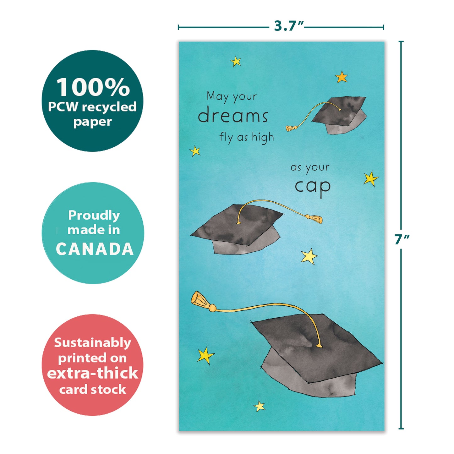Flying Caps Graduation Money Holder Card