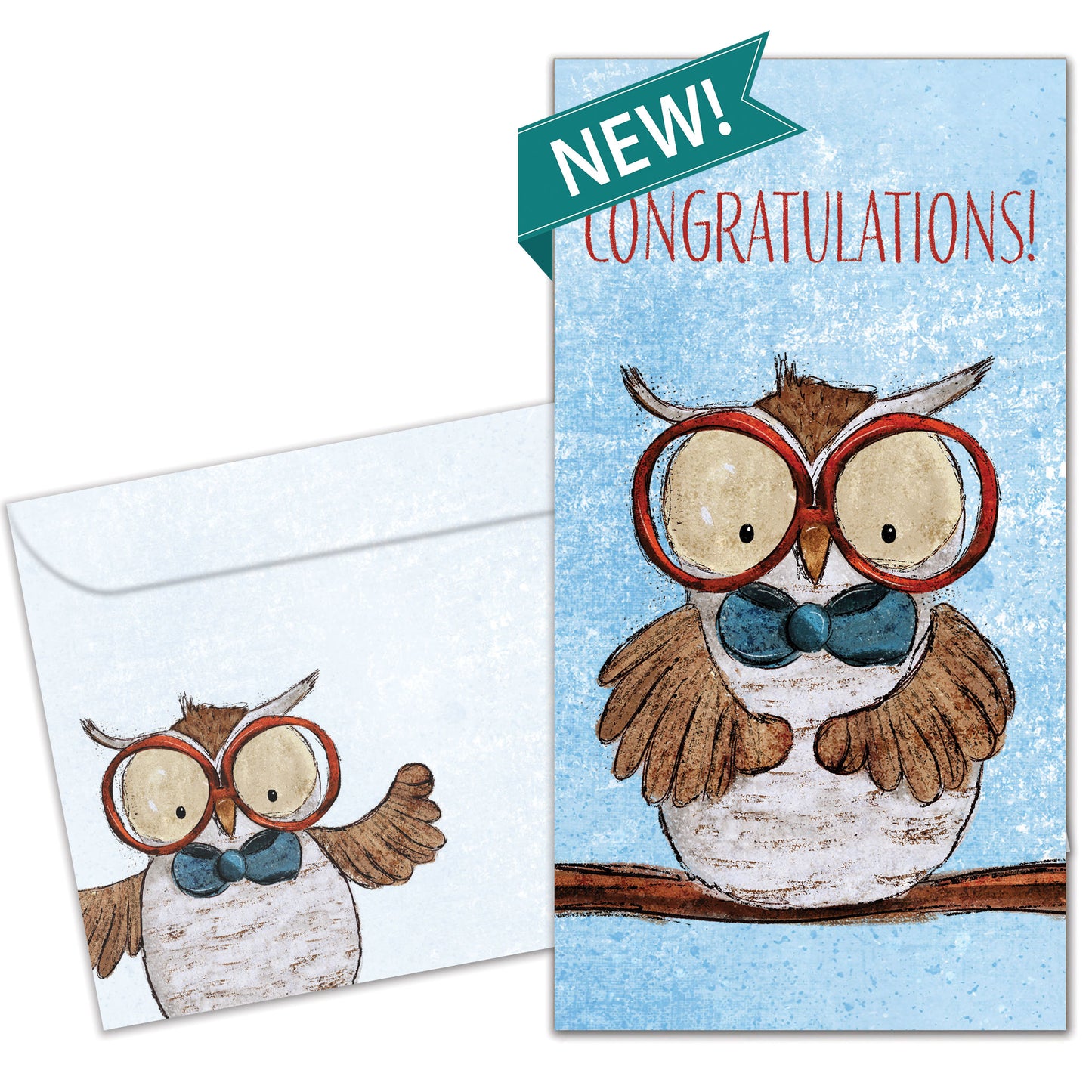 Bowtie Owl Graduation Money Holder Card