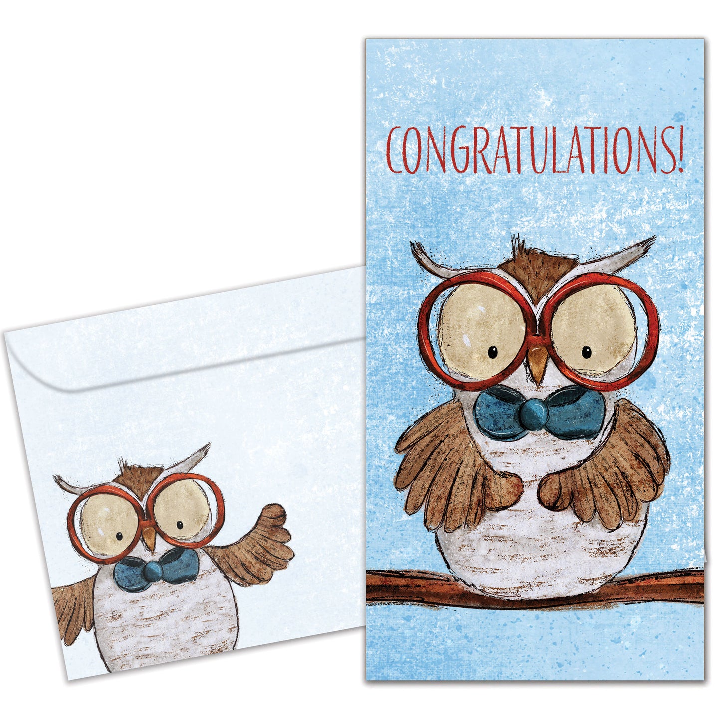 Bowtie Owl Graduation Money Holder Card