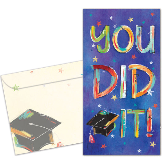 Congrats Stars Graduation Money Holder Card