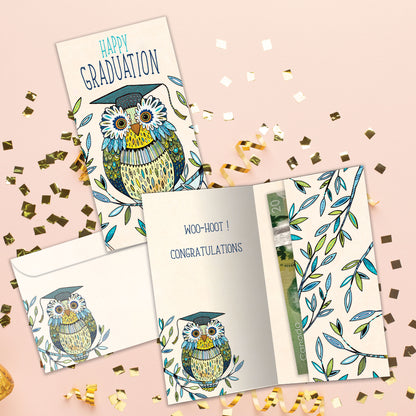 Graduation Owl Money Holder Card