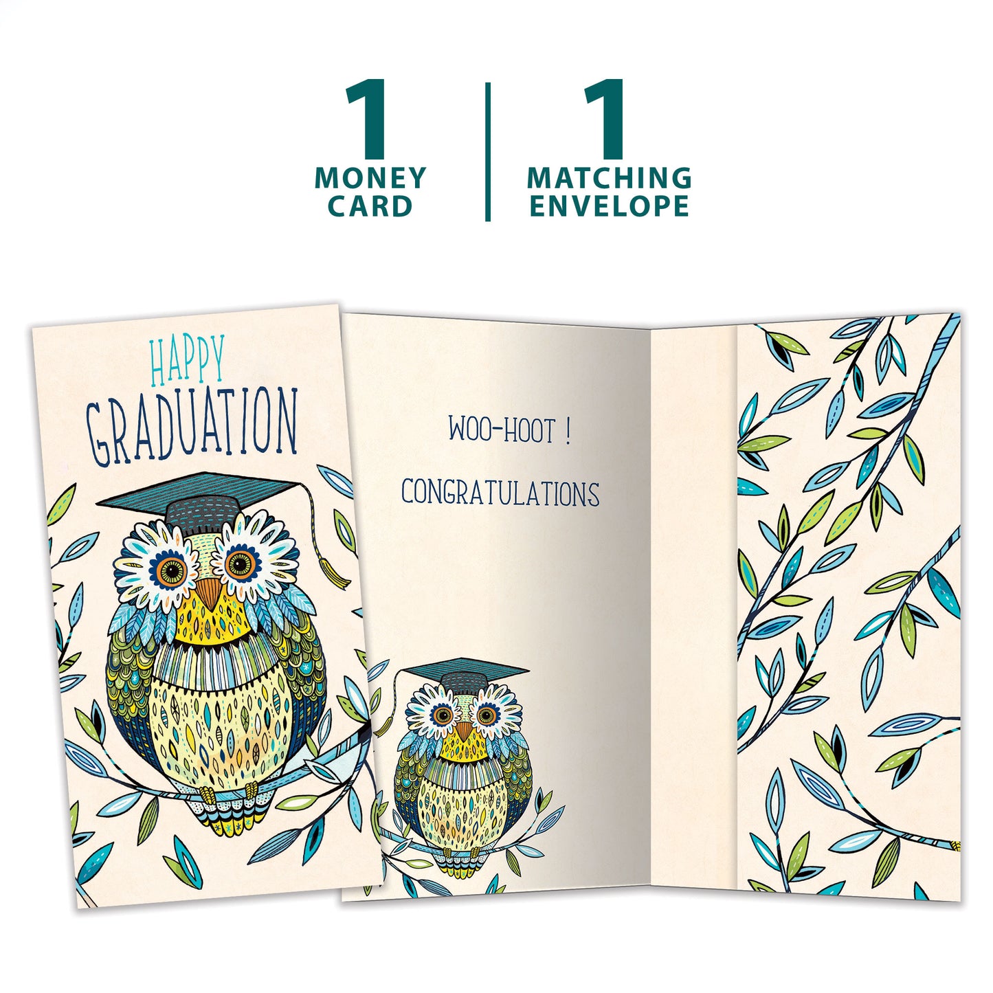 Graduation Owl Money Holder Card