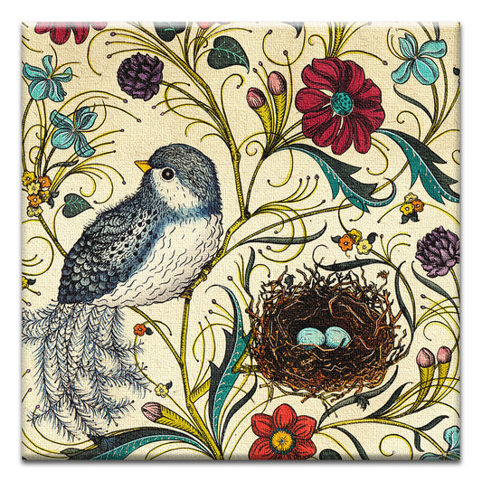 Halcyon Bird Thumb-Tack Canvas Card