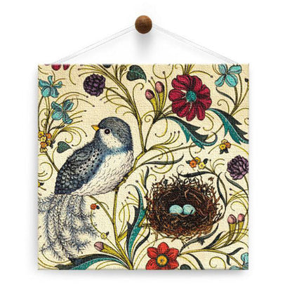 Halcyon Bird Thumb-Tack Canvas Card