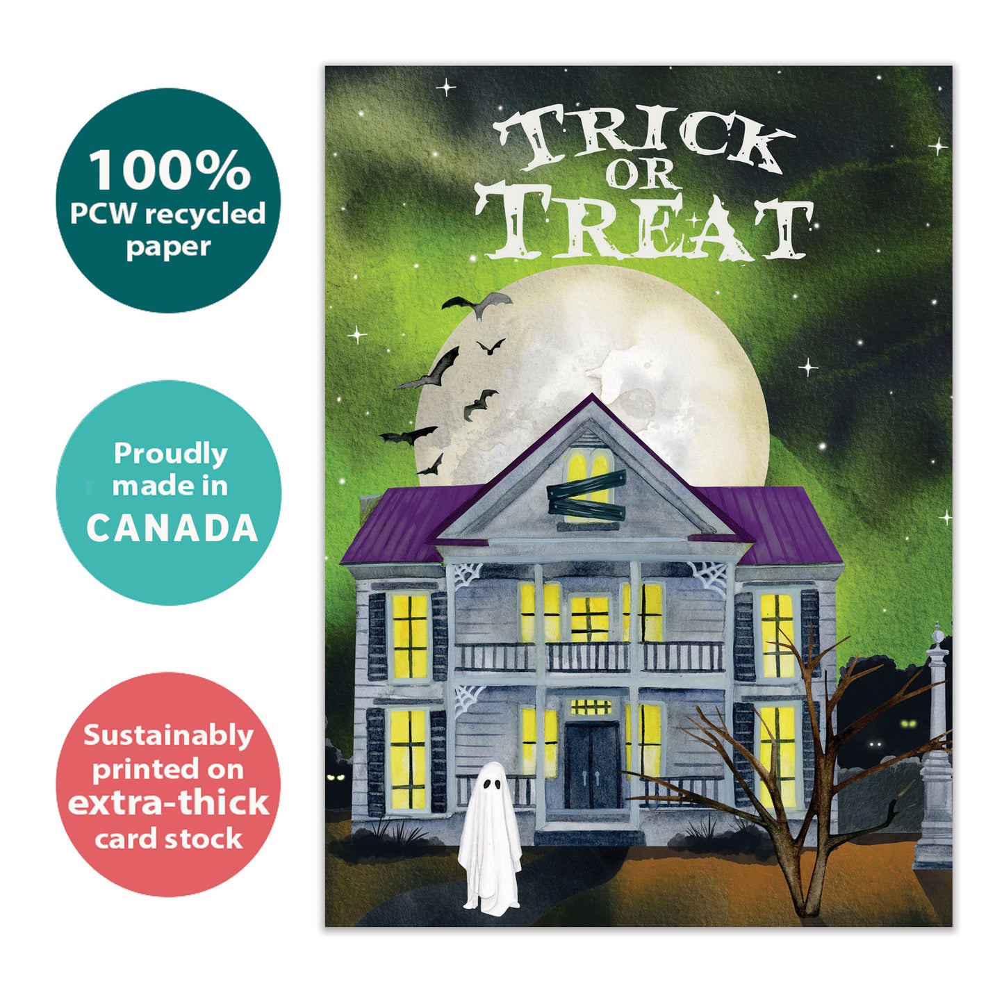 Spooky House Halloween Card