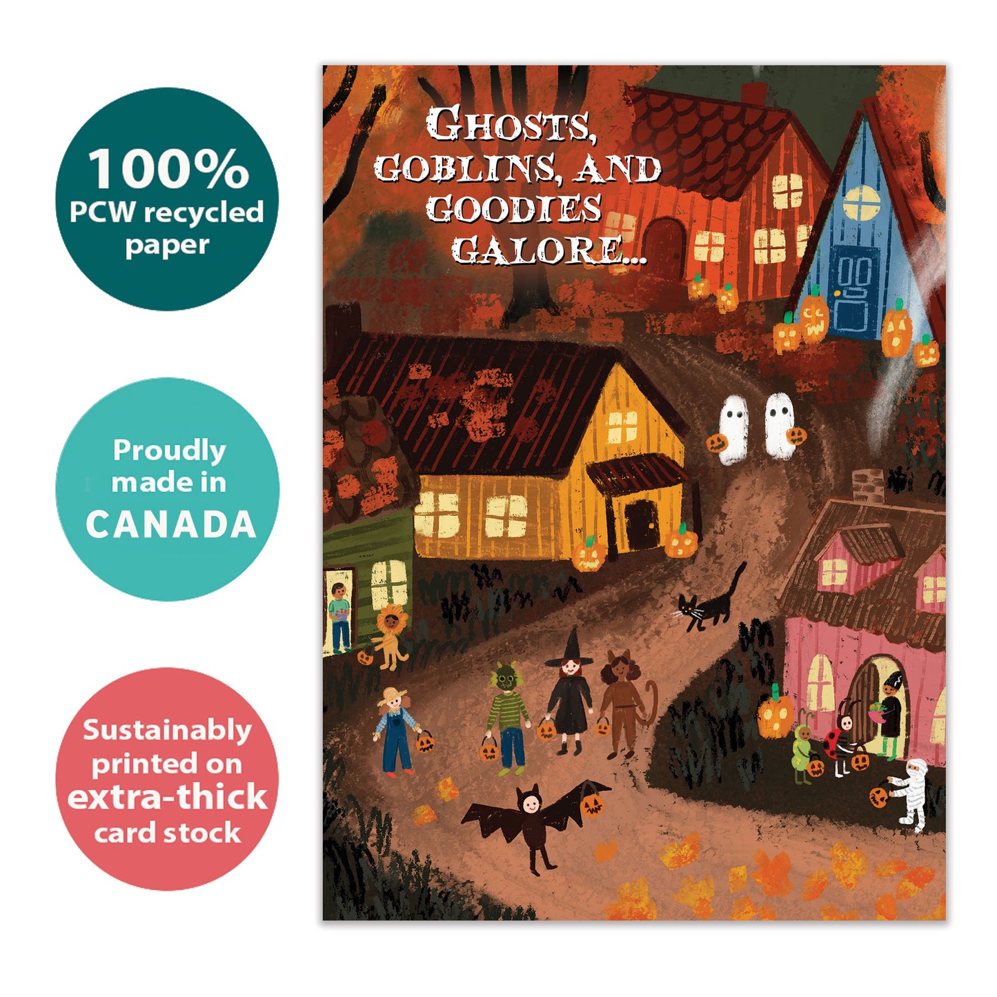 Ghosts and Goblins Halloween Card