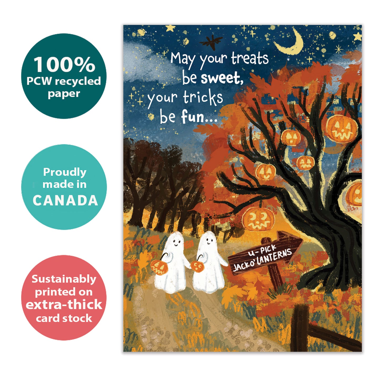 Jack-O-Lantern Tree Halloween Card