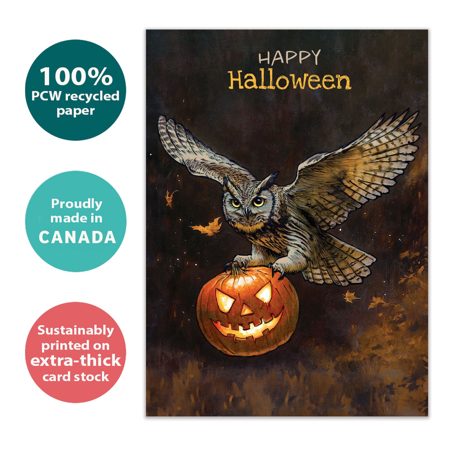 Night Owl Halloween Card