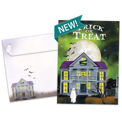 Spooky House Halloween Card
