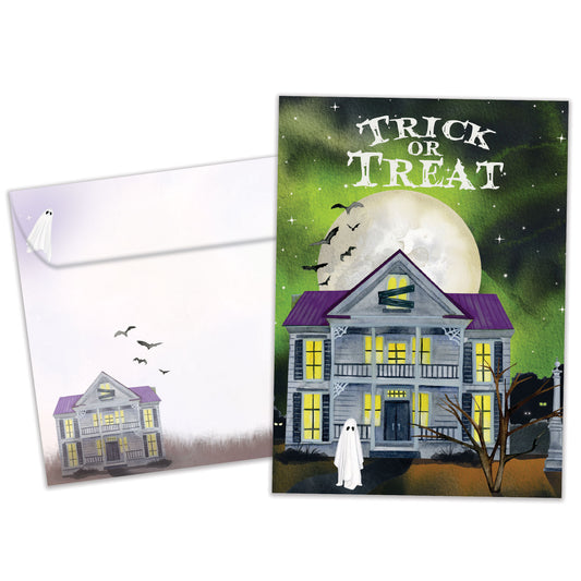Spooky House Halloween Card