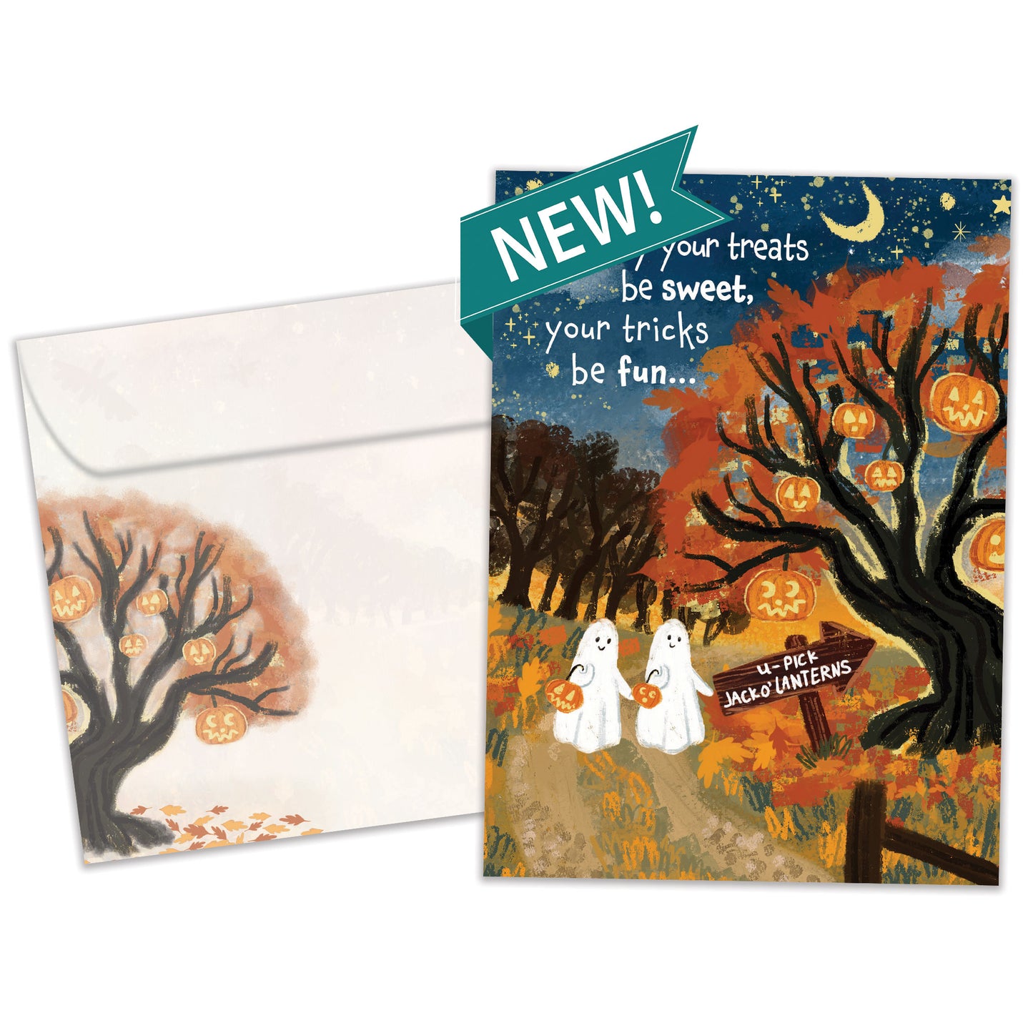 Jack-O-Lantern Tree Halloween Card