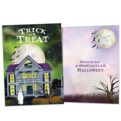 Spooky House Halloween Card