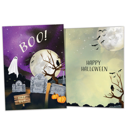 Boo Graveyard Halloween Card