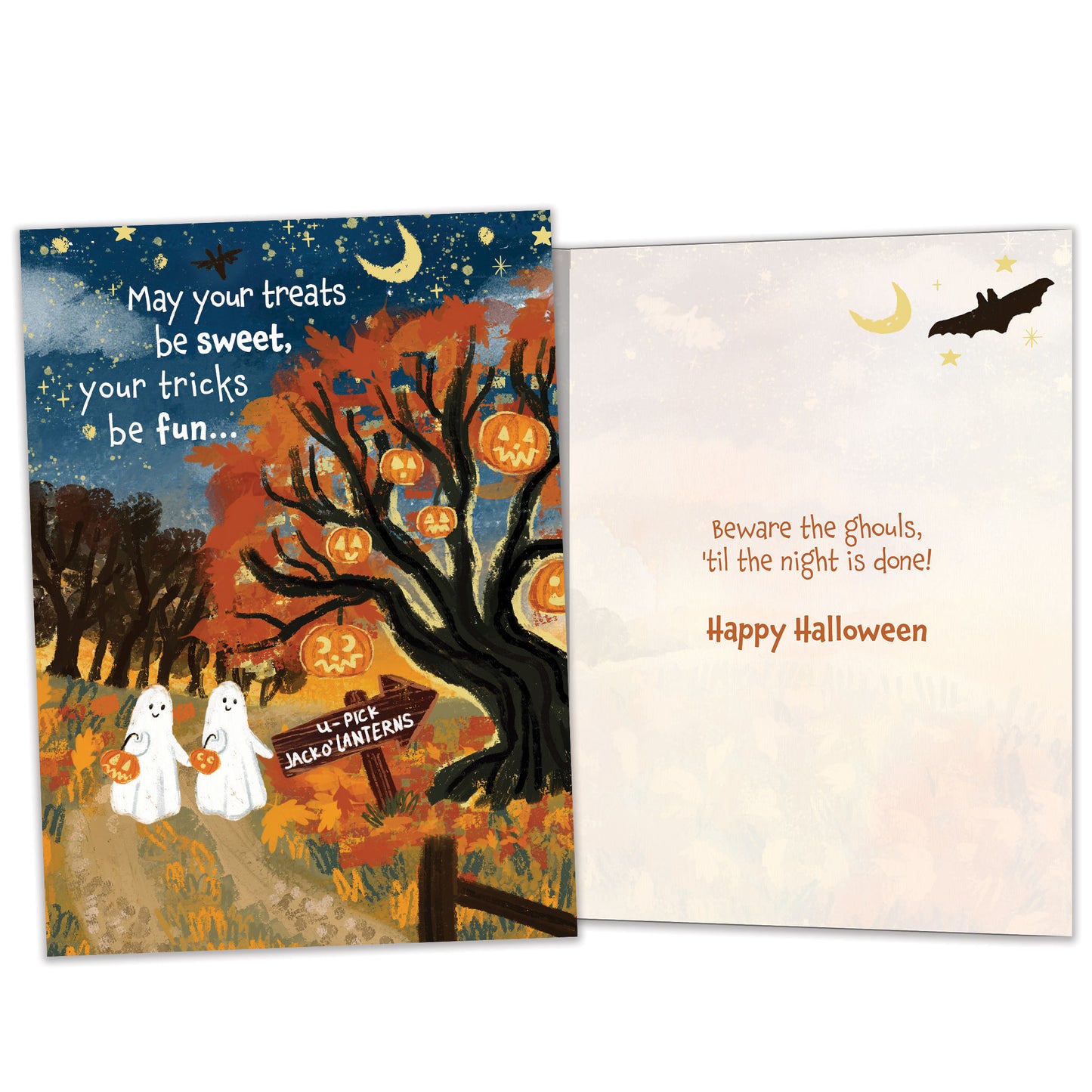 Jack-O-Lantern Tree Halloween Card