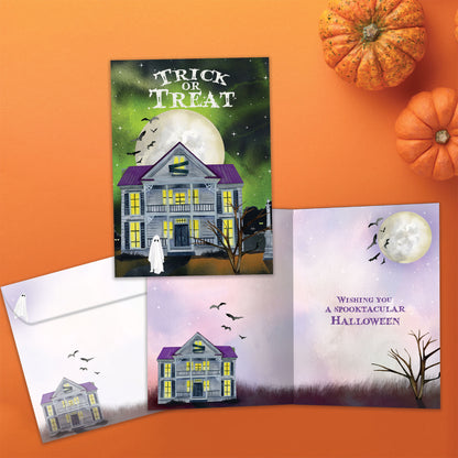 Spooky House Halloween Card