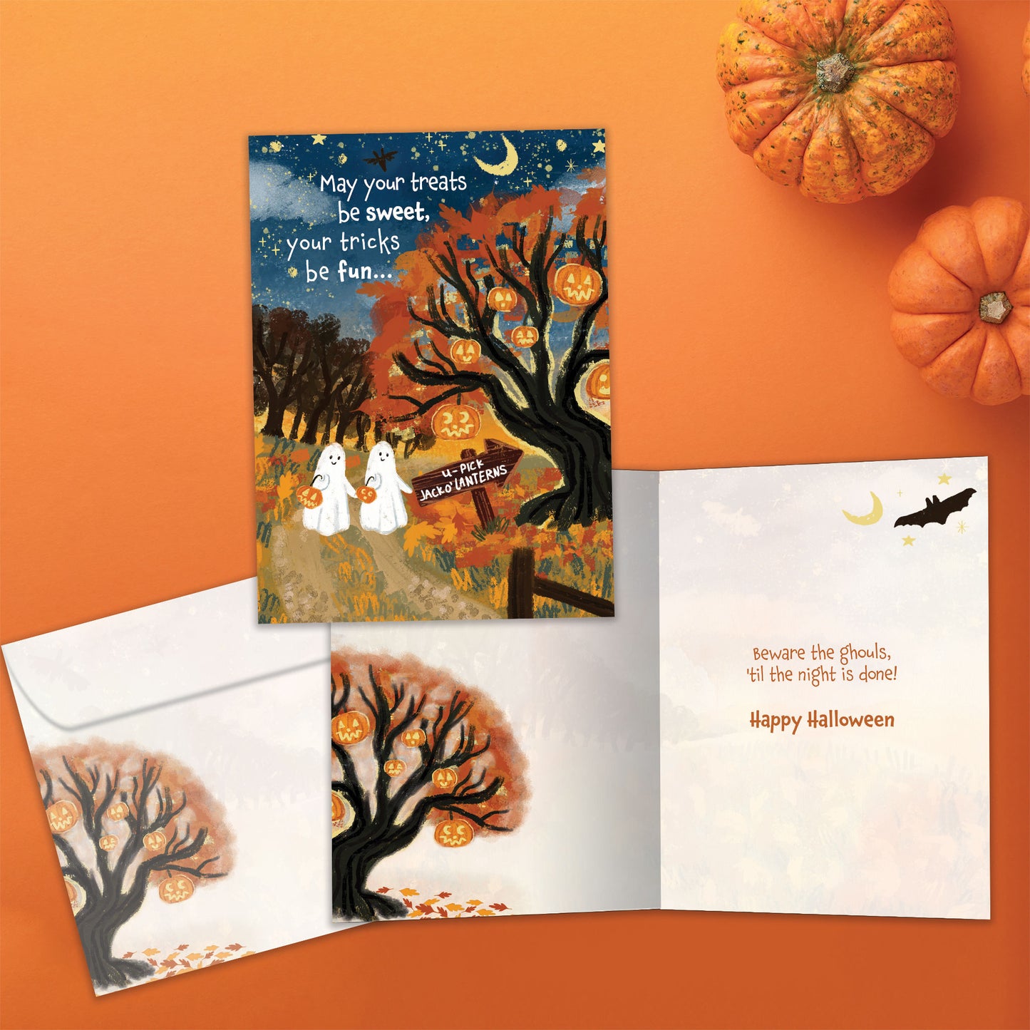 Jack-O-Lantern Tree Halloween Card