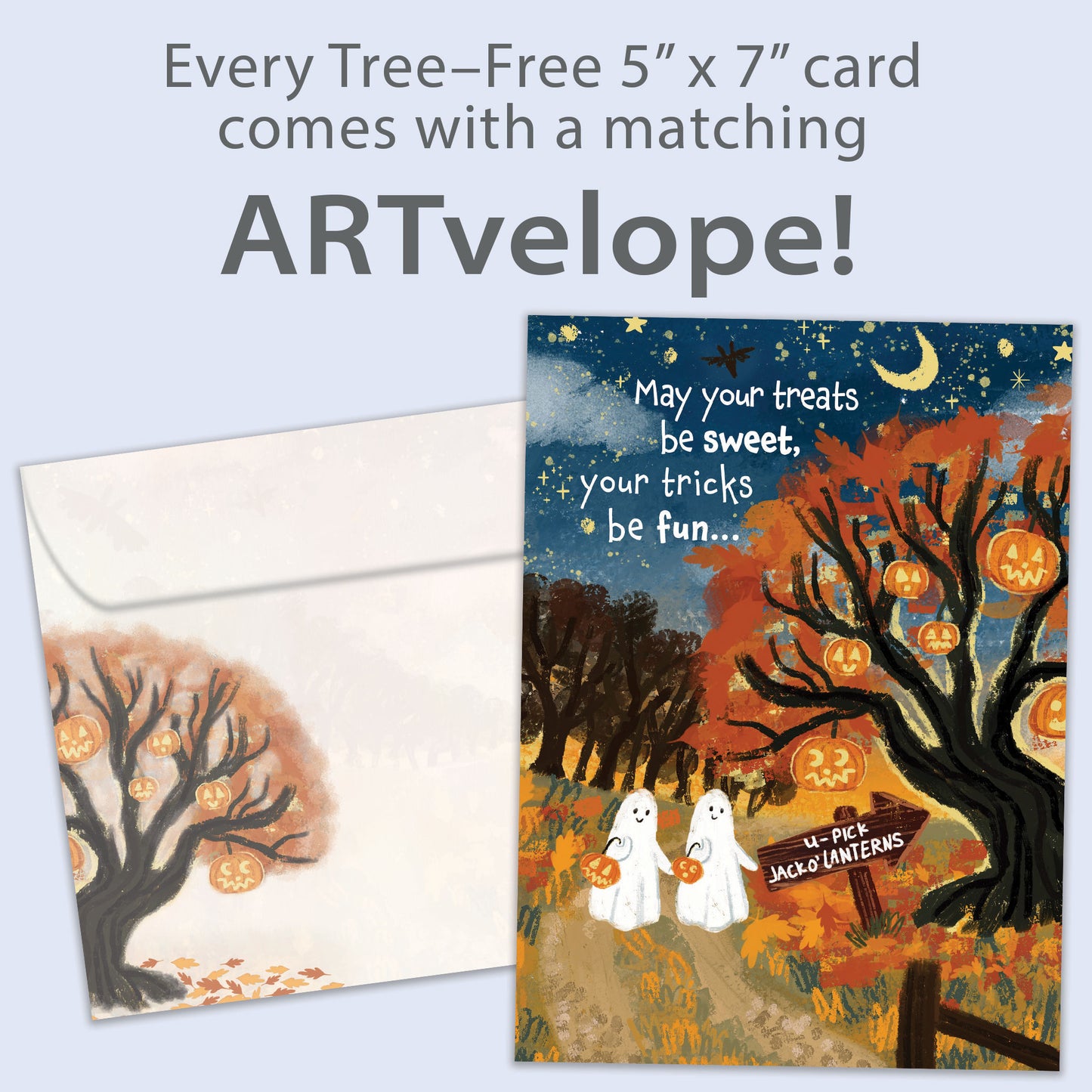 Jack-O-Lantern Tree Halloween Card