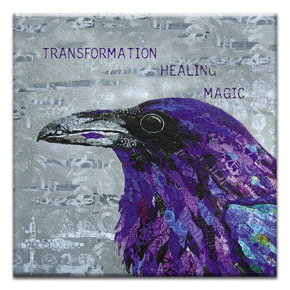 Healing Raven Thumb-Tack Canvas Card