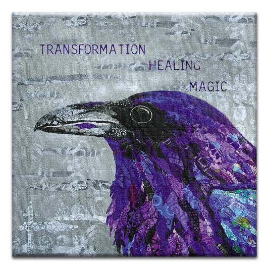 Healing Raven Thumb-Tack Canvas Card