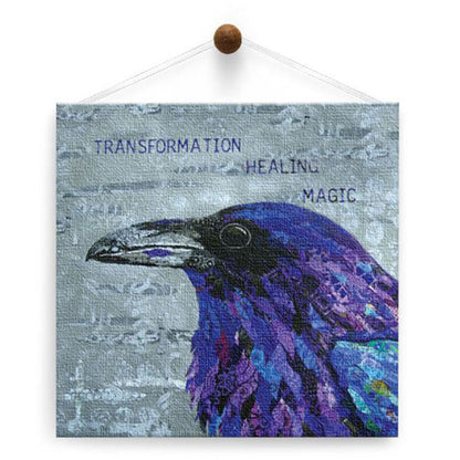 Healing Raven Thumb-Tack Canvas Card
