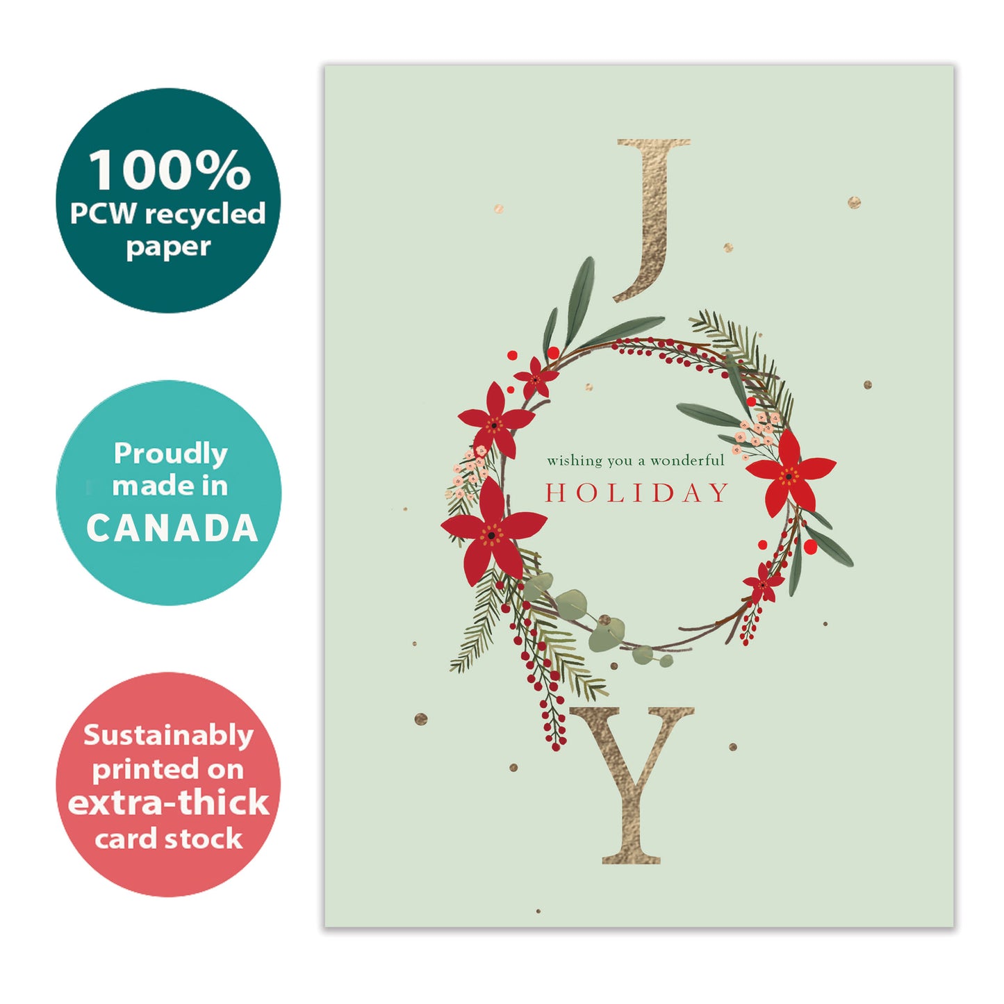 Joy Wreath Holiday Card