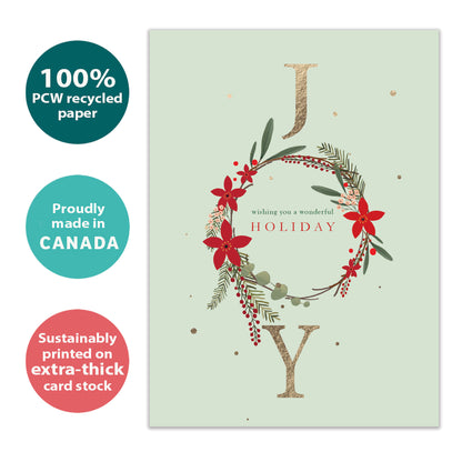 Joy Wreath Holiday Card