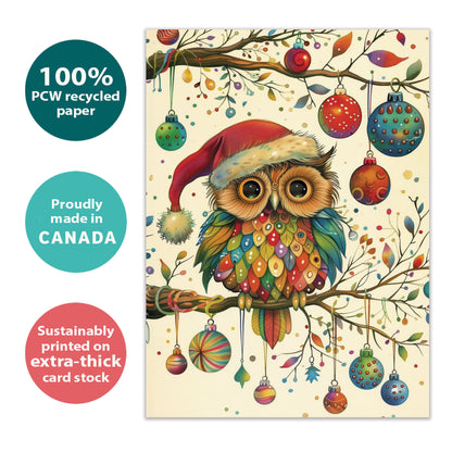 Owl Ornaments Holiday Card