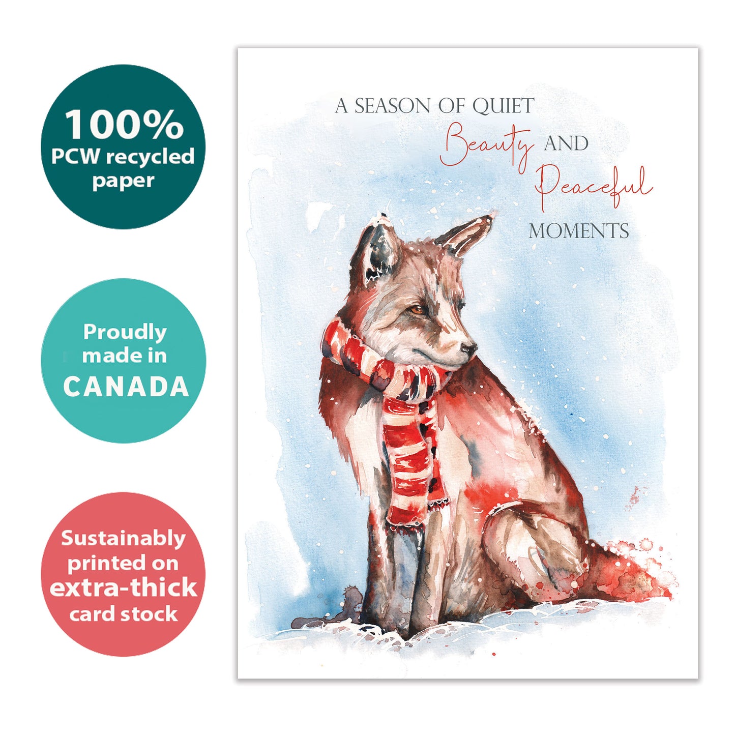 Quiet Fox Holiday Card