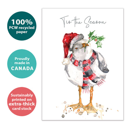 Festive Seagull Holiday Card