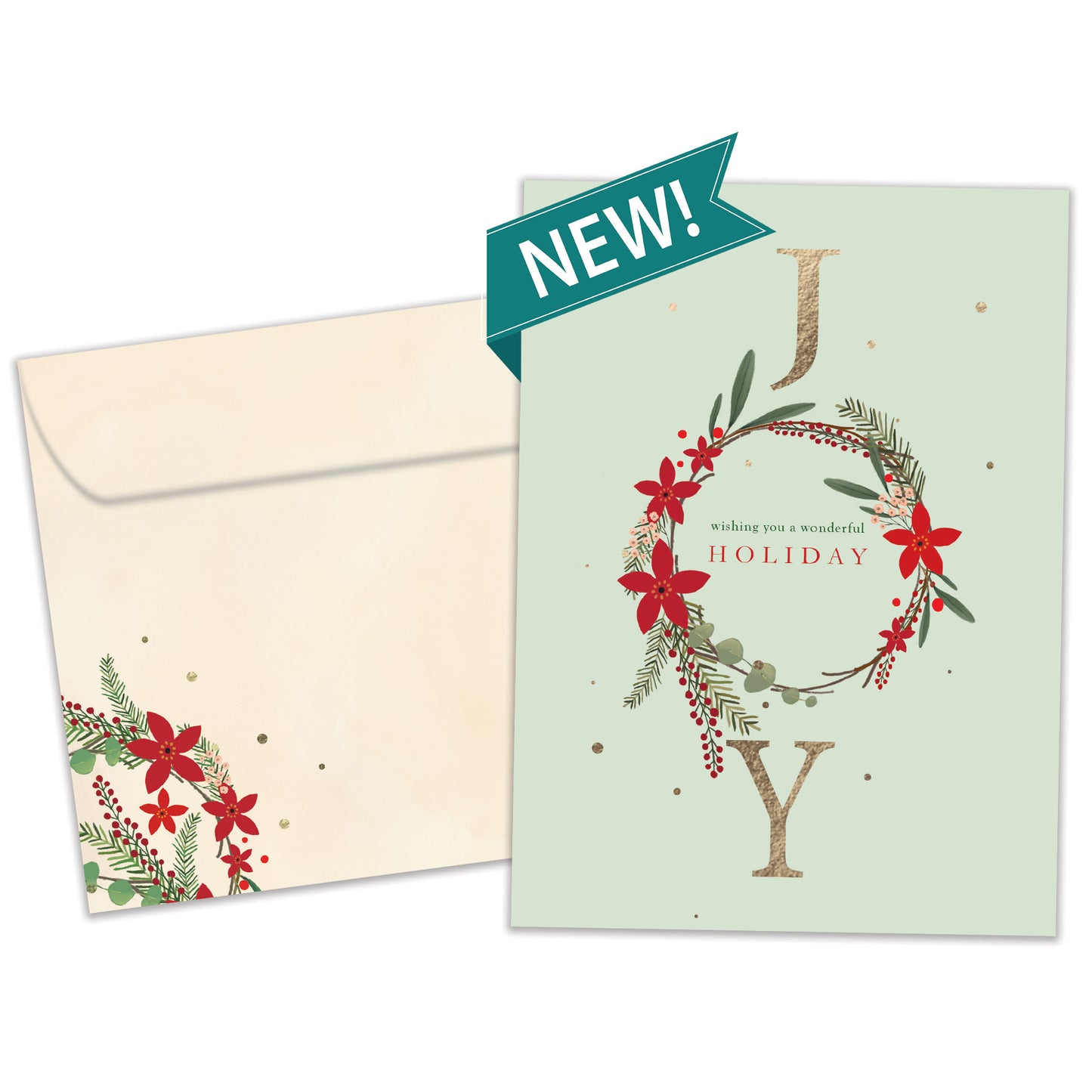 Joy Wreath Holiday Card