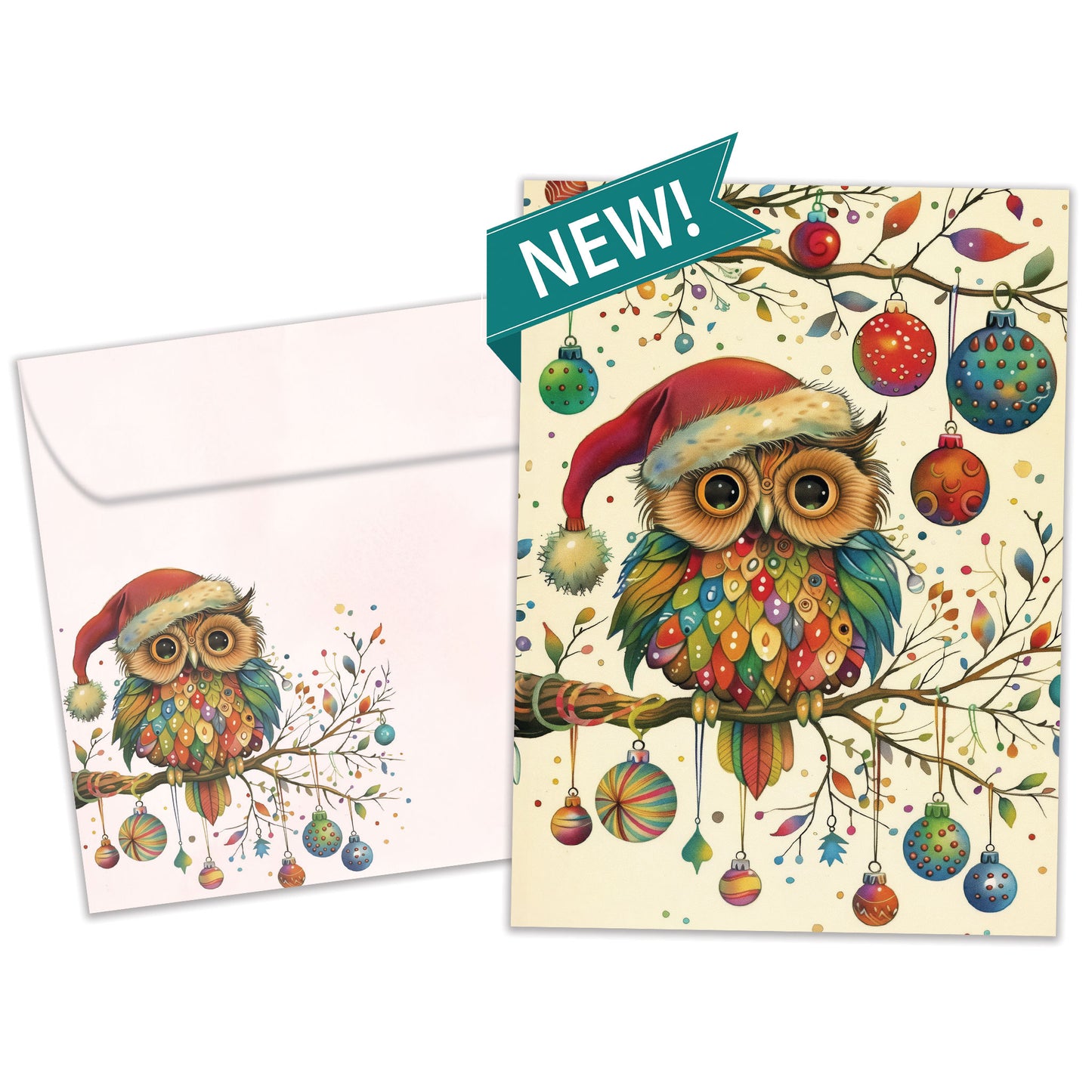 Owl Ornaments Holiday Card
