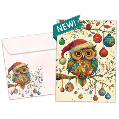 Owl Ornaments Holiday Card