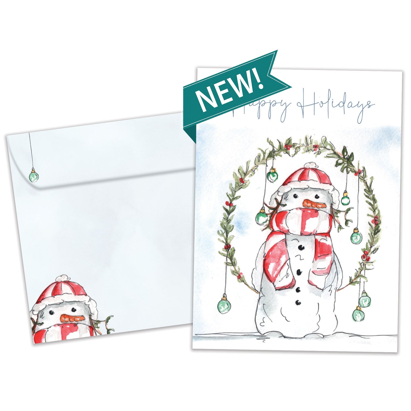 Wrapped Snowman Holiday Card