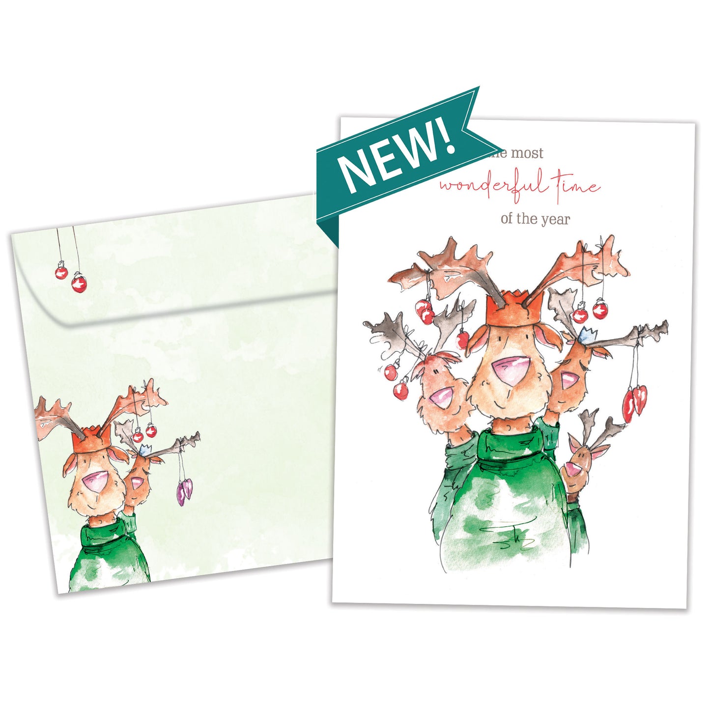 Wonderful Reindeer Holiday Card